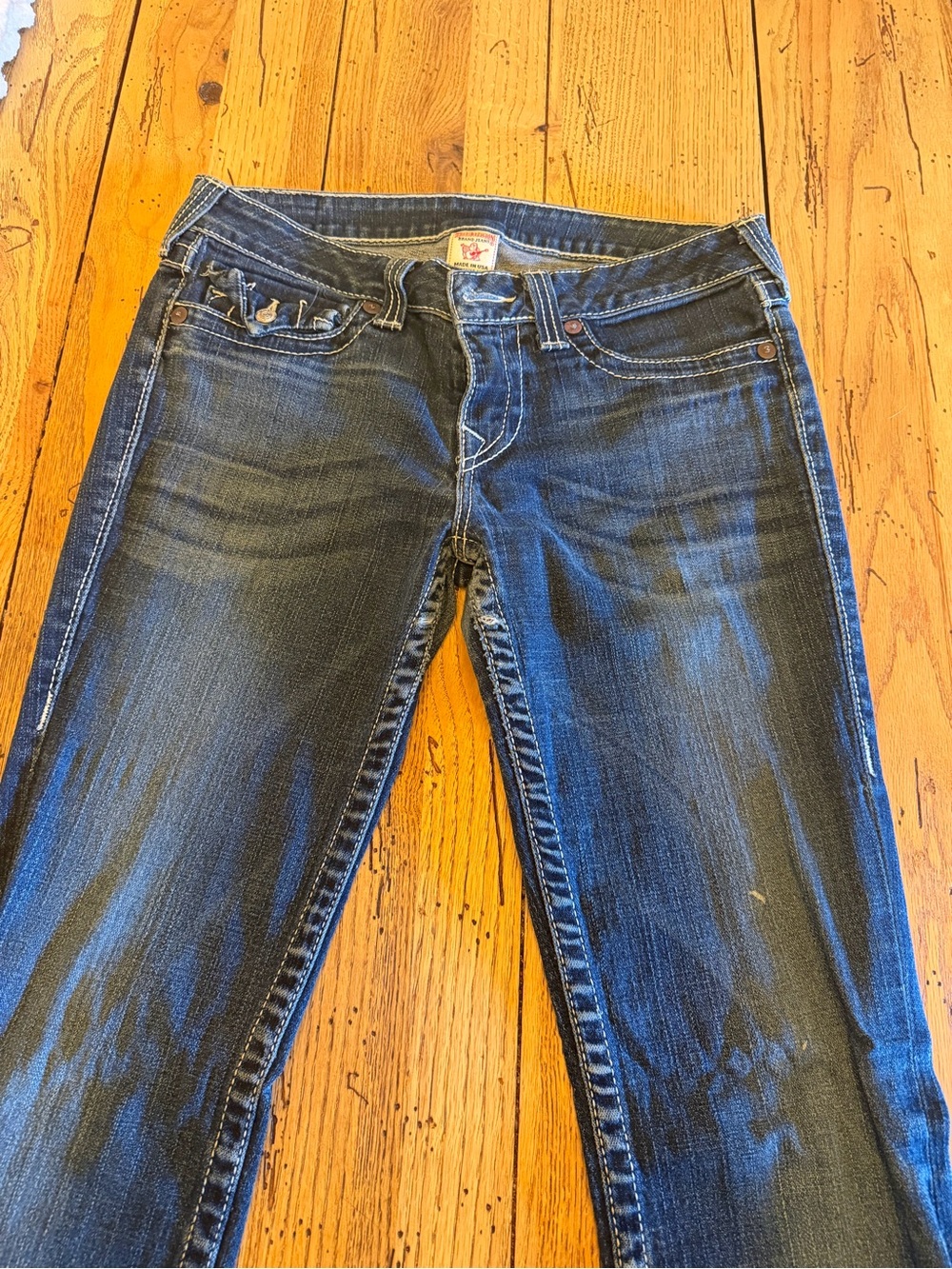 True Religion World Tour Jeans Womens 30 Bootcut Made in USA Y2K